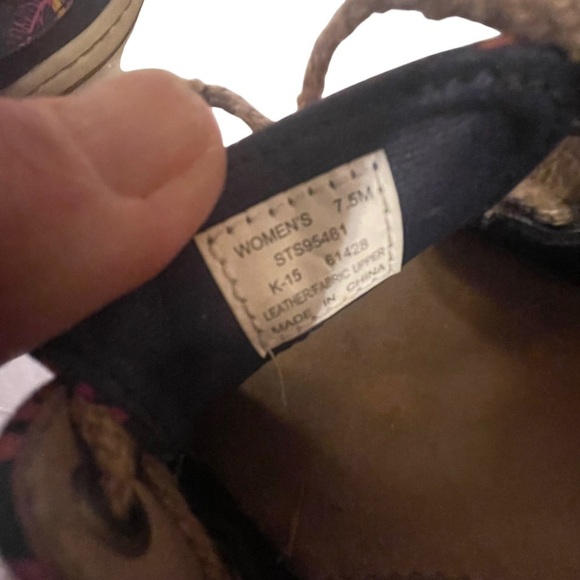 Women's Navy Blue Tropical Floral SPERRY Boat Shoes - Picture 6 of 6